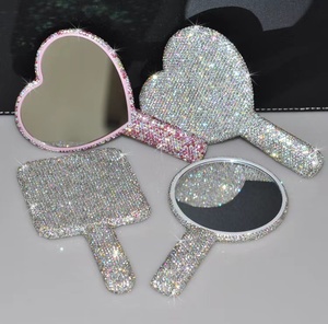 Glitter Luxury Large Heart Hand Held Mirror