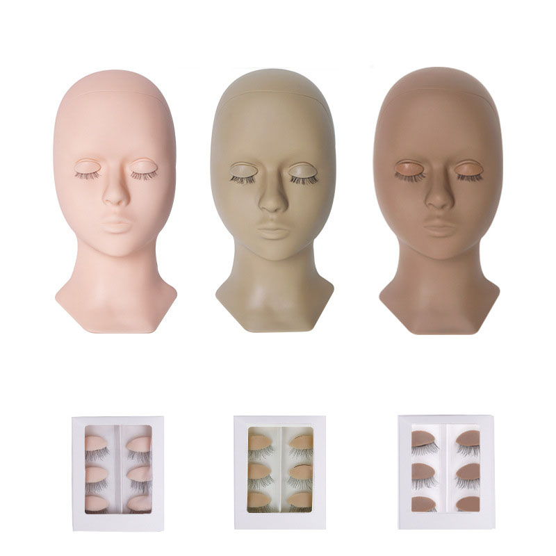 Replaceable Practic Mannequin Head with 3 pairs eyes